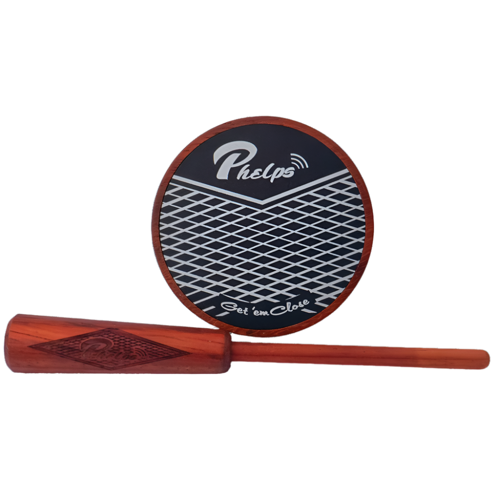 Phelps Padauk Pot - Aluminum Over Glass Turkey Pot Call