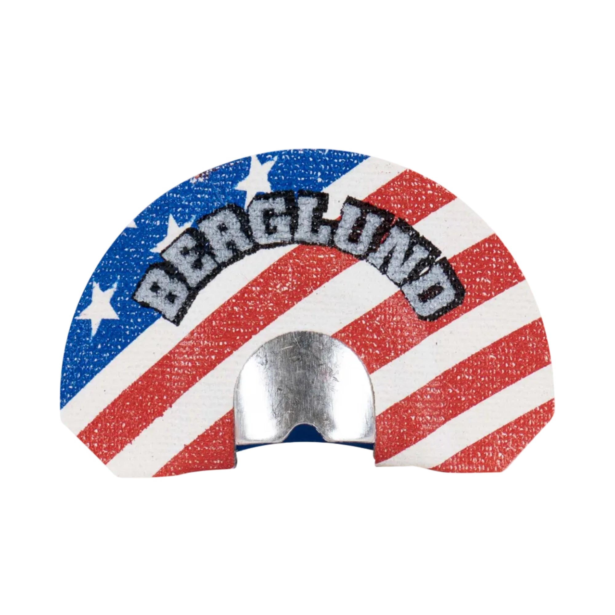 Berglund elk diaphragm with American flag design on a white background